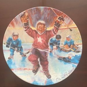 Dominion China 1989 “He Shoots - He Scores!” Stewart Sherwood Collector Plate